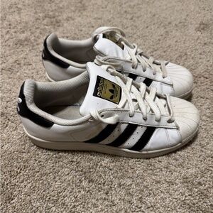 Youth size 7 Adidas Original Superstar’s Black/White - No Box